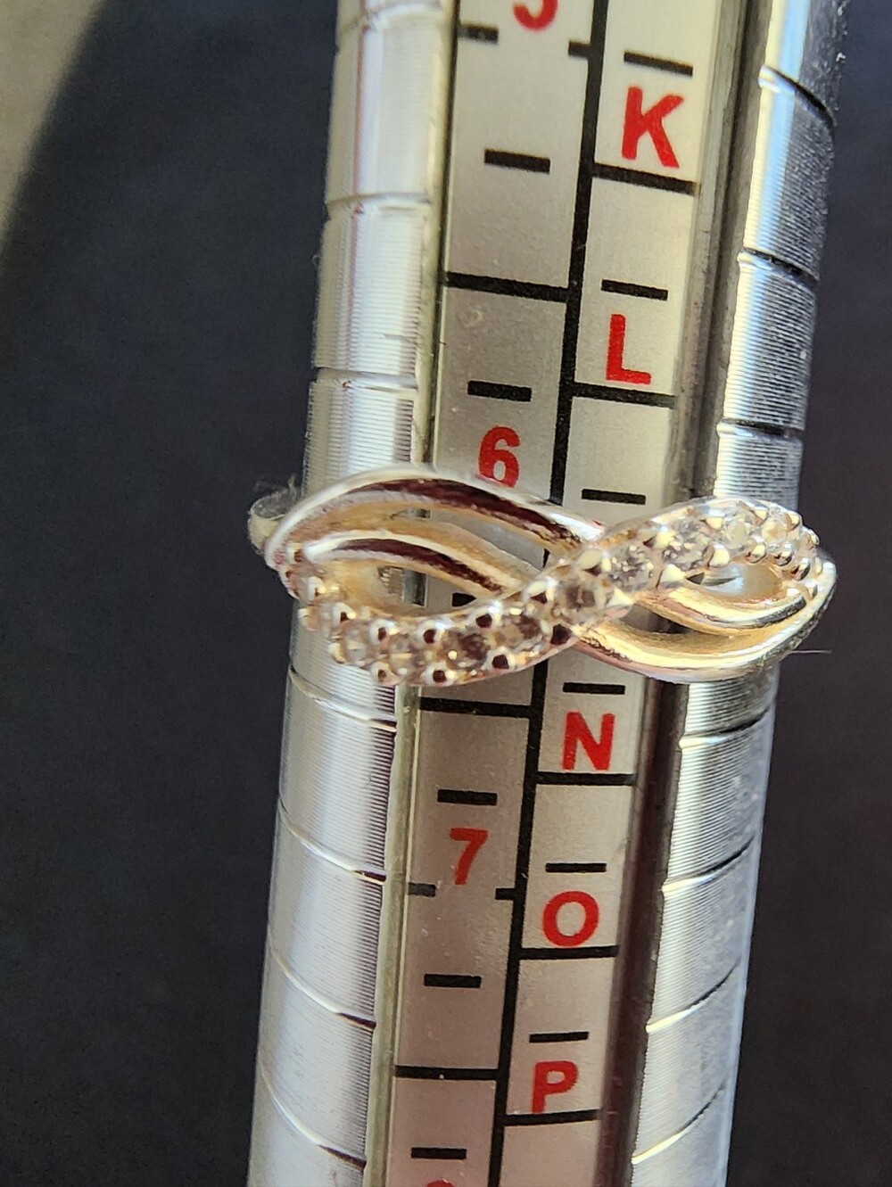925 Sterling Silver Infinity CZ Ring - Size 6.2, Brand New